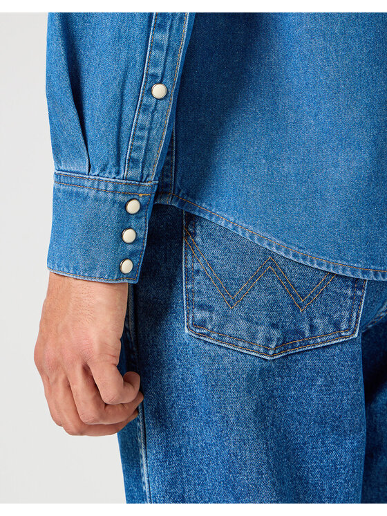 Wrangler Wrangler Camicia WESTERN SHIRT Blu Regular Fit