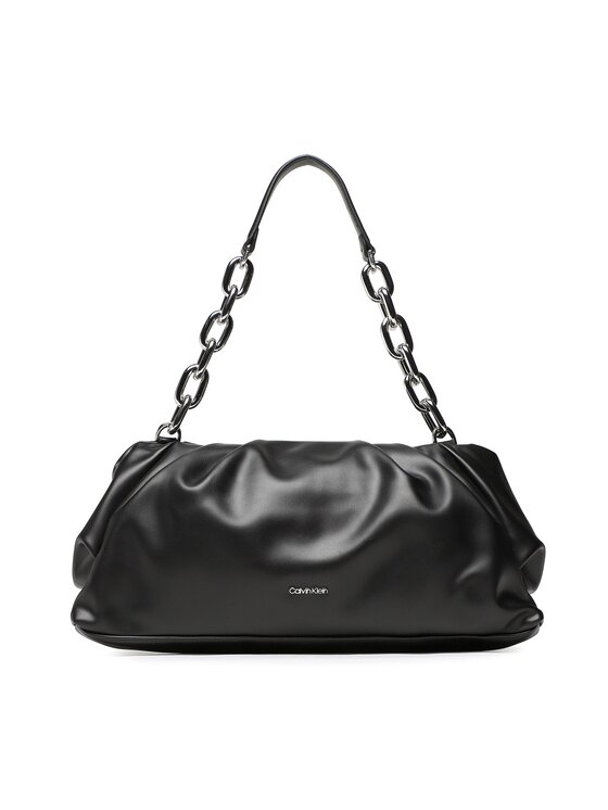 Calvin Klein Geantă Soft Shoulder Bag Lg K60K610422 Negru Bag imagine noua