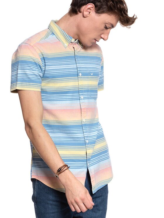 Wrangler Wrangler Camicia SS 1 PKT BUTTON DOWN Multicolore Regular Fit