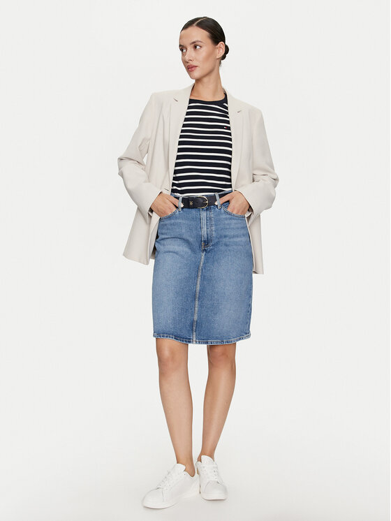 Tommy Hilfiger Tommy Hilfiger Fustă de blugi Melany WW0WW42881 Albastru Regular Fit