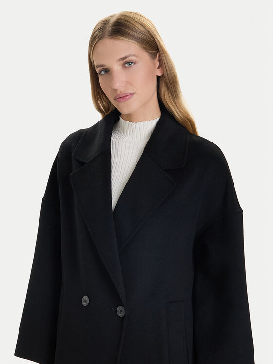 ViCOLO ViCOLO Vuneni kaput TF0003 Crna Regular Fit