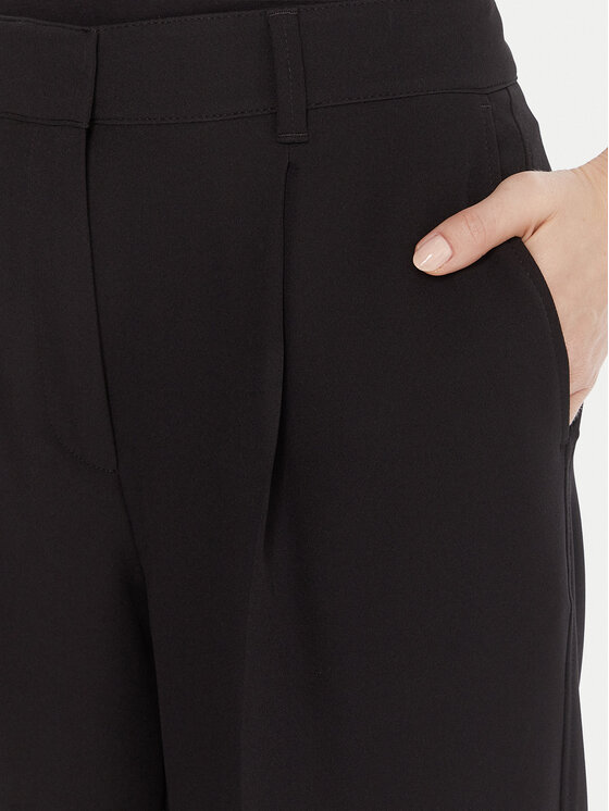 BOSS BOSS Панталони тип палацо C_Tiwi2 50545580 Черен Wide Leg