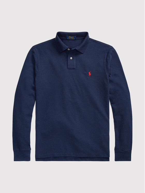 Polo Ralph Lauren Polo Ralph Lauren Polo majica 710681126038 Mornarsko modra Slim Fit