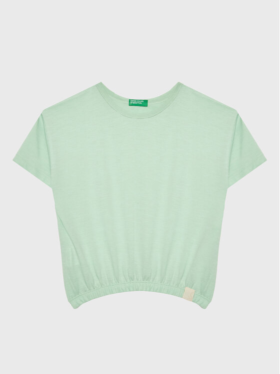 United Colors Of Benetton Tricou 37YKC10AU Verde Boxy Fit