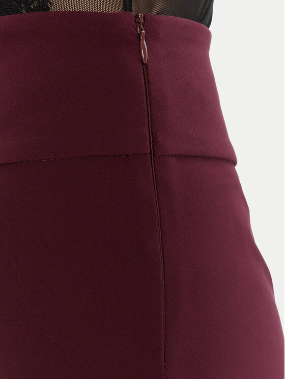 Rinascimento Rinascimento Hlače CFC0125318003 Tamnocrvena Flare Fit