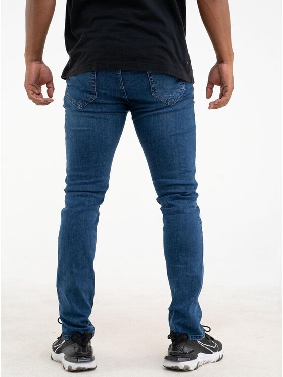 Croll Croll Jeansy Spodnie Jeansowe Croll Basic Mustache Slim 6767 Niebieskie 32 Niebieski Slim Fit