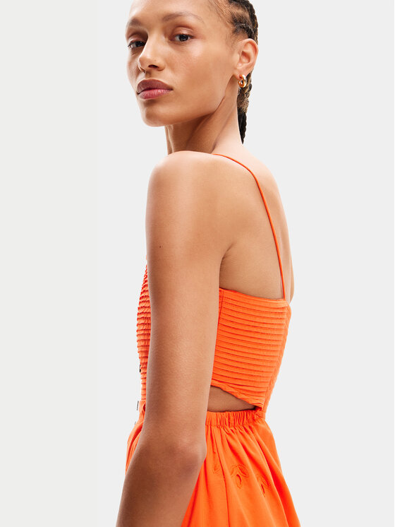 Desigual Desigual Letné šaty Malver 24SWVW12 Oranžová Regular Fit