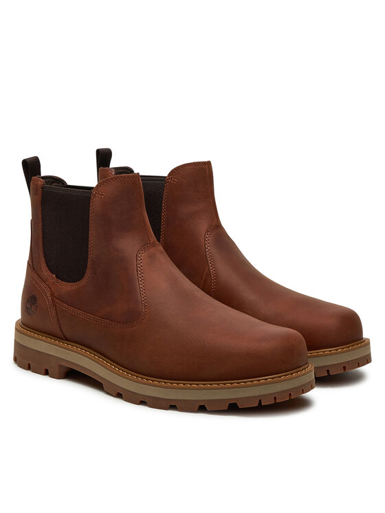 Timberland Timberland Kotníková obuv s elastickým prvkem Britton Road Mid Chelsea TB0A6A4WEM61 Hnědá