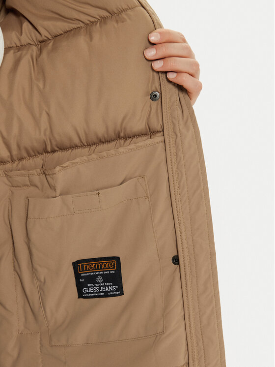 Guess Jeans Guess Jeans Winterjacke W4BL24 WGII2 Beige Regular Fit
