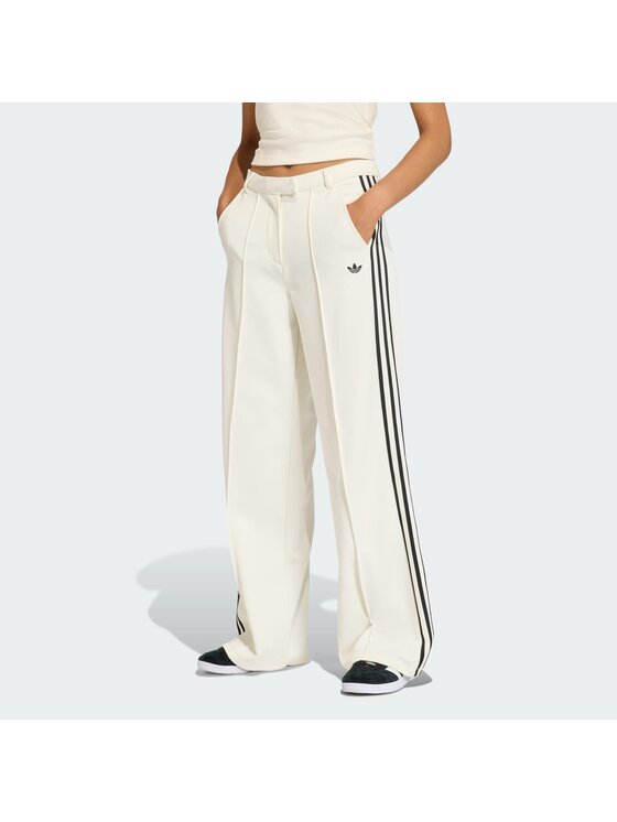 adidas Kalhoty z materiálu Sport Tailored KC9089 Bílá Wide Leg