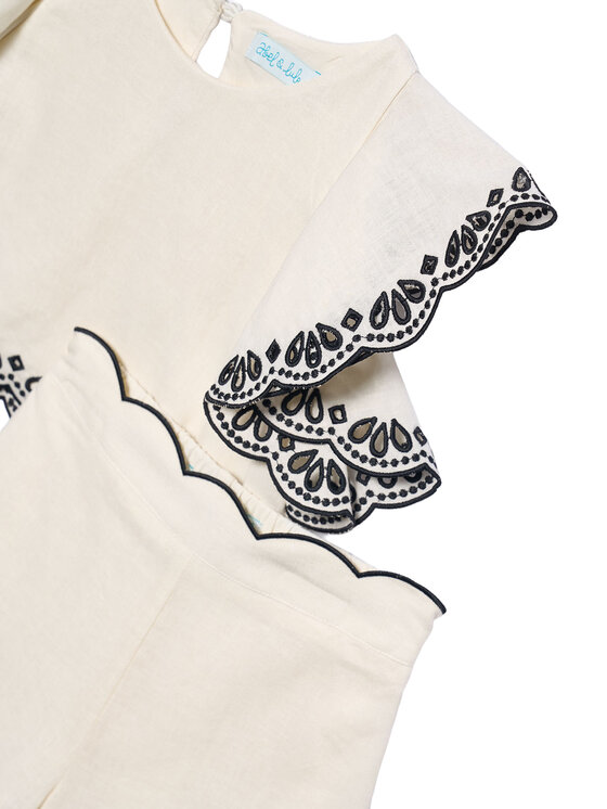 Abel & Lula Abel & Lula Σετ μπλουζάκι & αθλητικά σορτς 5211 Εκρού Regular Fit