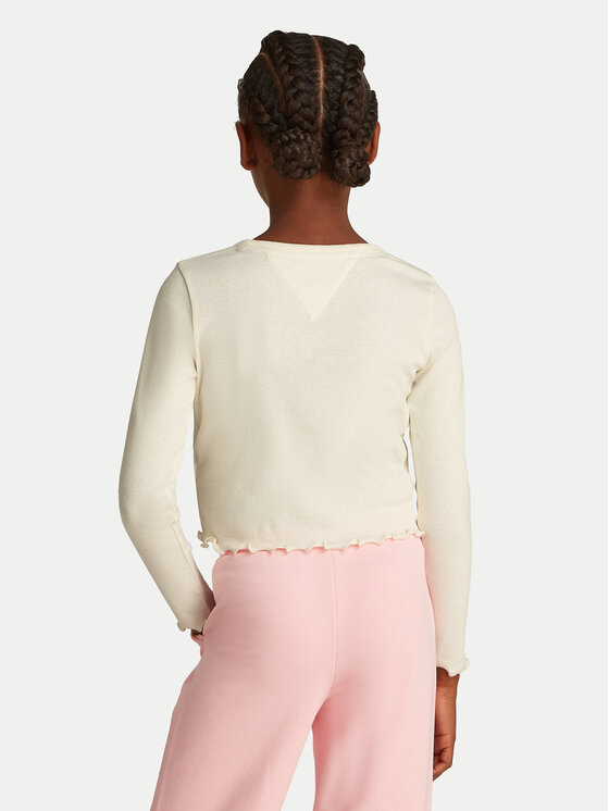 Tommy Hilfiger Tommy Hilfiger Bluza KG0KG08299 S Bež Slim Fit