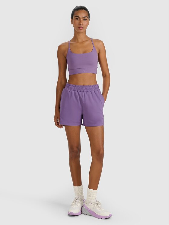 4F 4F Pantaloncini sportivi 4FWAW25TFSHF1038-53S Verde Regular Fit