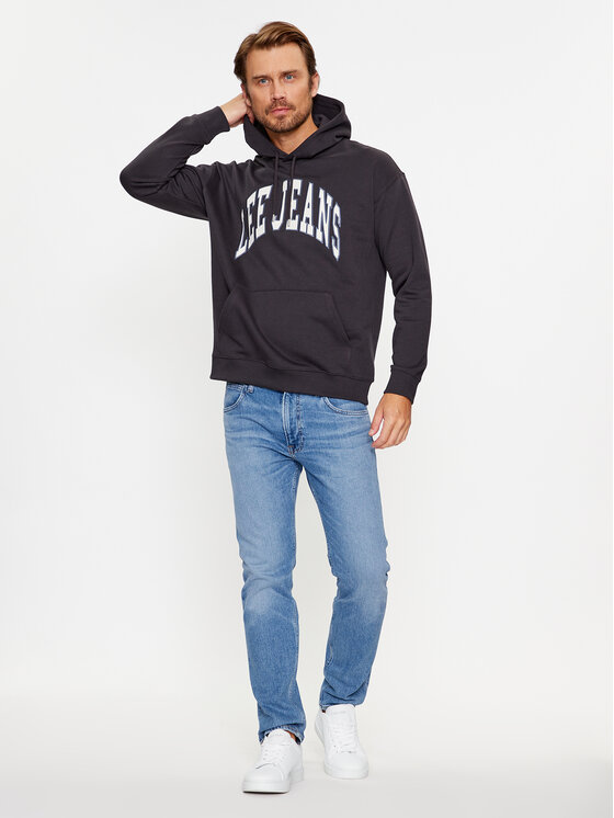 Lee Lee Bluza 112341672 Czarny Relaxed Fit