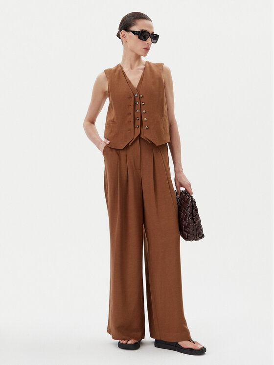Herskind Herskind Hlače 5503840 Smeđa Regular Fit