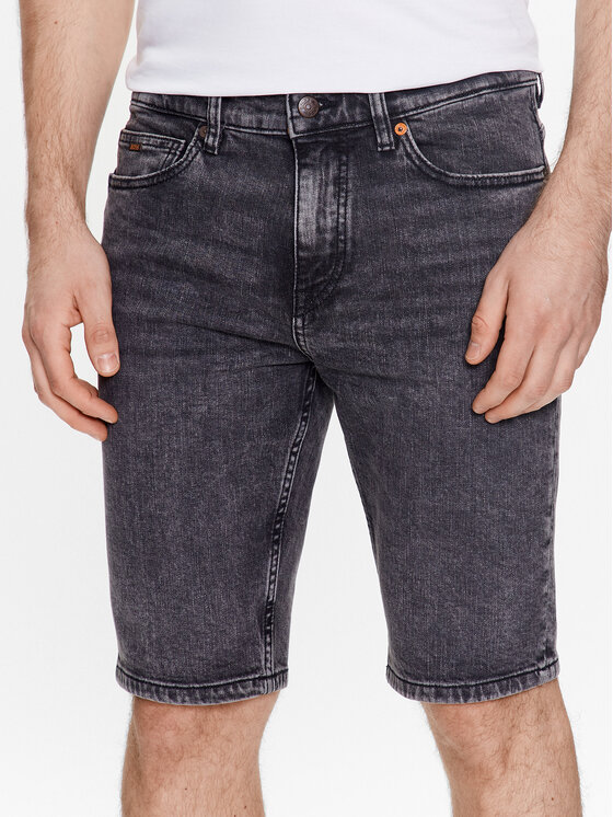 Boss Pantaloni scurți de blugi Delaware 50488630 Gri Slim Fit