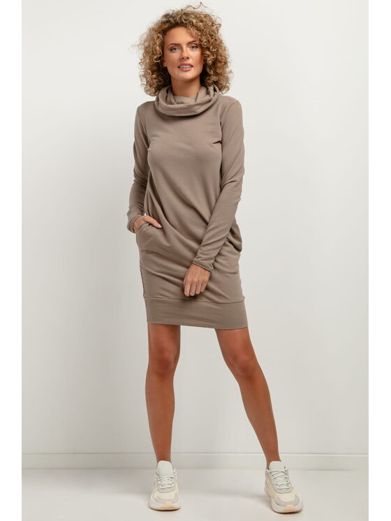 Tessita Tessita Každodenní šaty T376 Hnědá Straight Fit