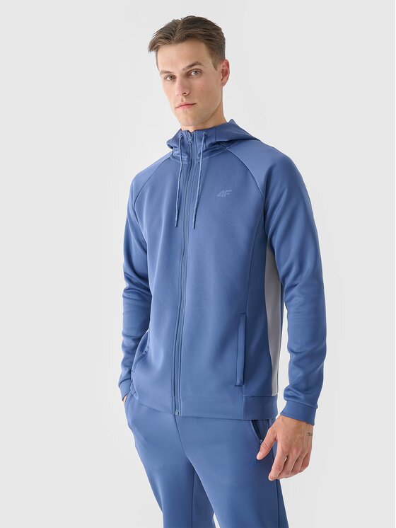 4F 4F Felpa tecnica 4FWAW24TFSWM405-32S Blu Regular Fit