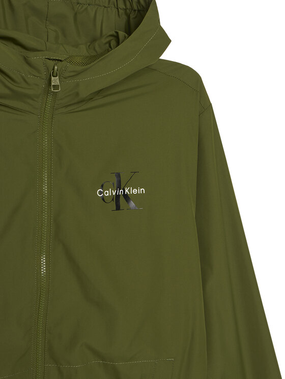 Calvin Klein Jeans Calvin Klein Jeans Prechodná bunda Monologo Essential IB0IB02639 Zelená Regular Fit