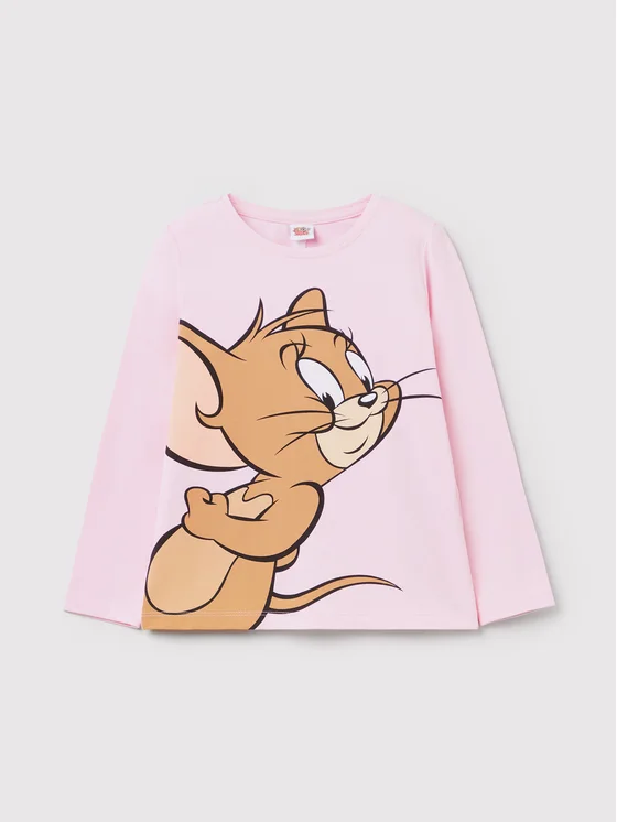 OVS Bluse TOM AND JERRY 1439209 Rosa Regular Fit