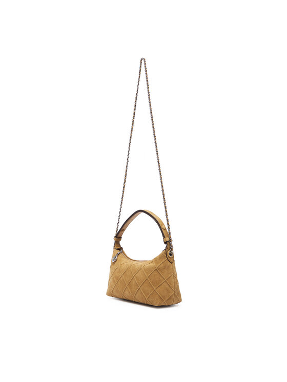 Tory Burch Tory Burch Дамска чанта Fleming Suede Pochette 185797 Кремав