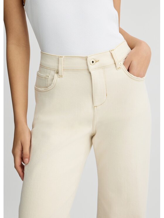 Liu Jo Liu Jo Spodnie materiałowe UA5220TS05309041 Biały Regular Fit