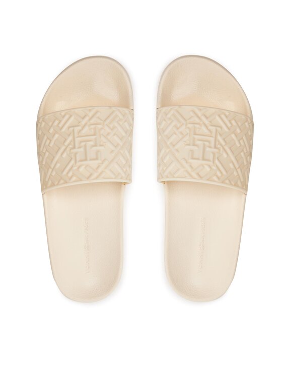Tommy Hilfiger Tommy Hilfiger Nazouváky Th Monogram Pool Slide FW0FW06987 Béžová