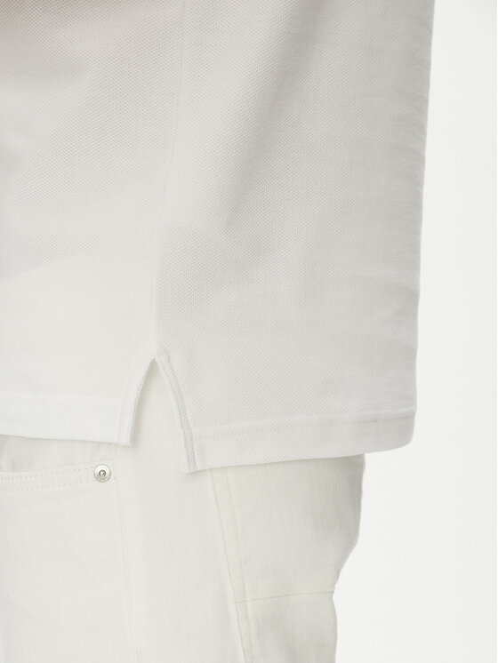Tommy Hilfiger Tommy Hilfiger Тениска с яка и копчета MW0MW33167 Бял Regular Fit