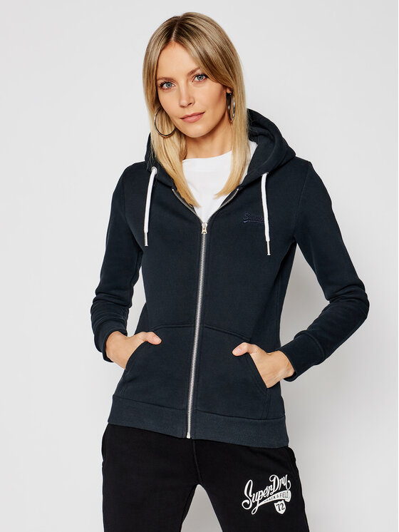 Superdry black hoodie orange label online