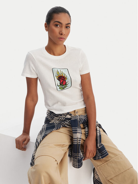 RVCA RVCA Тишърт 23B353502 Бял Regular Fit