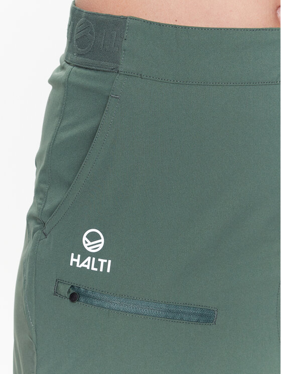 Halti Halti Kratke hlače iz tkanine Pallas 064-0487 Zelena Regular Fit