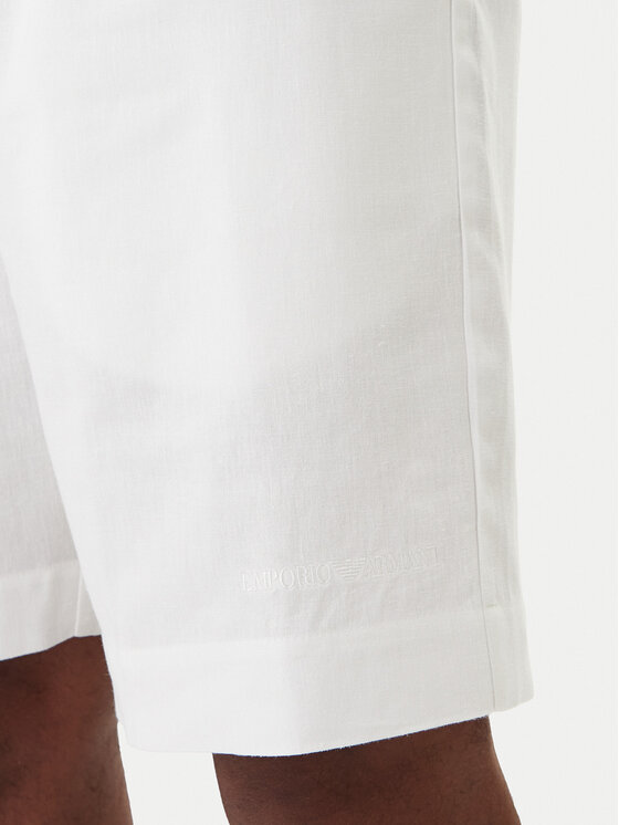Emporio Armani Emporio Armani Auduma šorti EM000681 AF20590 U0002 Balts Regular Fit