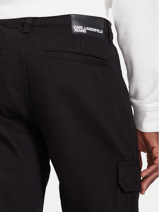 Karl Lagerfeld Jeans Karl Lagerfeld Jeans Kalhoty z materiálu A4M10100 Černá Regular Fit