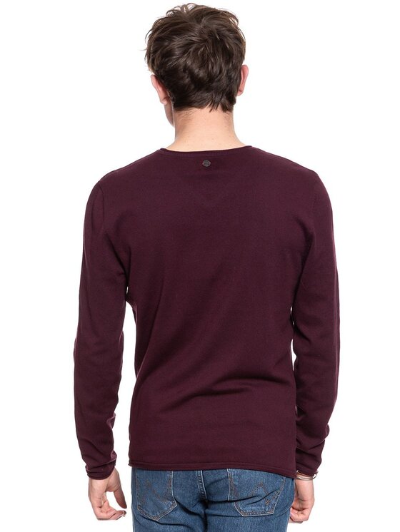 Mustang Mustang Maglione EMIL V ROLLEDGE Rosso Regular Fit