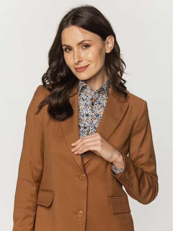 Willsoor Willsoor Marynarka 67873 Brązowy Regular Fit