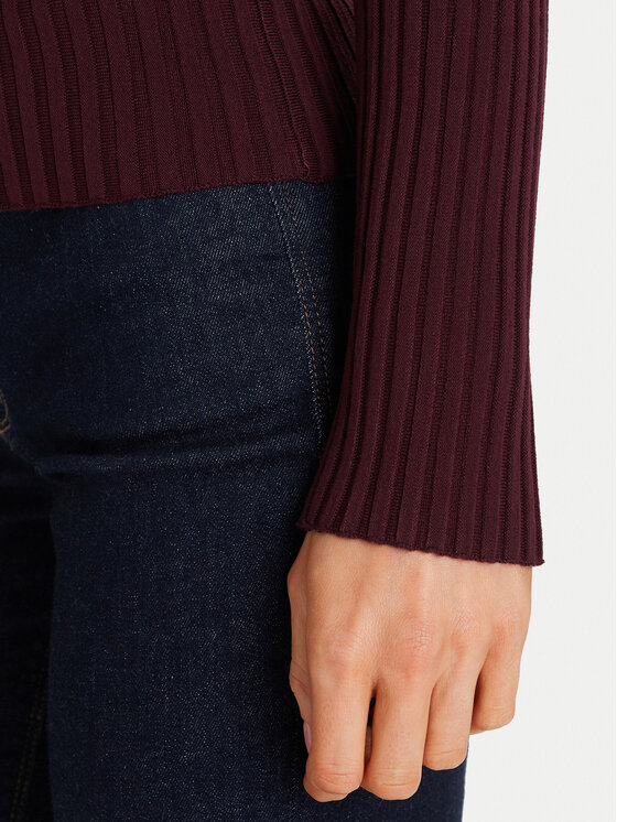 Morgan Morgan Sweter 252-MAMDO Bordowy Slim Fit