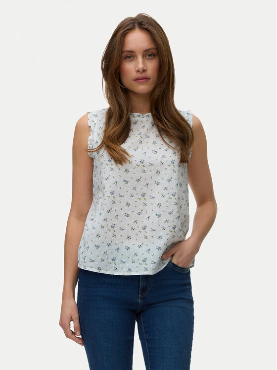 Vero Moda Vero Moda Top Trine 10342734 Alb Regular Fit