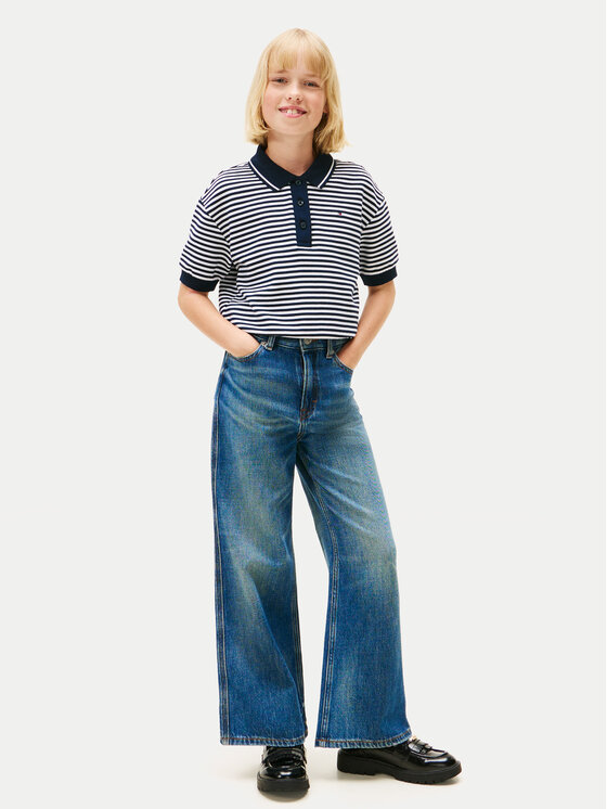 Tommy Hilfiger Tommy Hilfiger Jeansy KG0KG08745 Niebieski Wide Leg