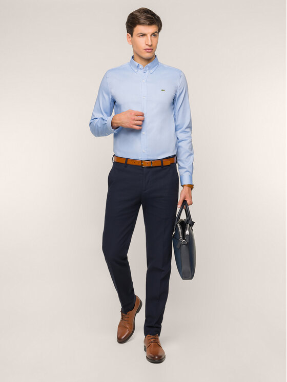 Lacoste Marškiniai CH4976 Mėlyna Slim 