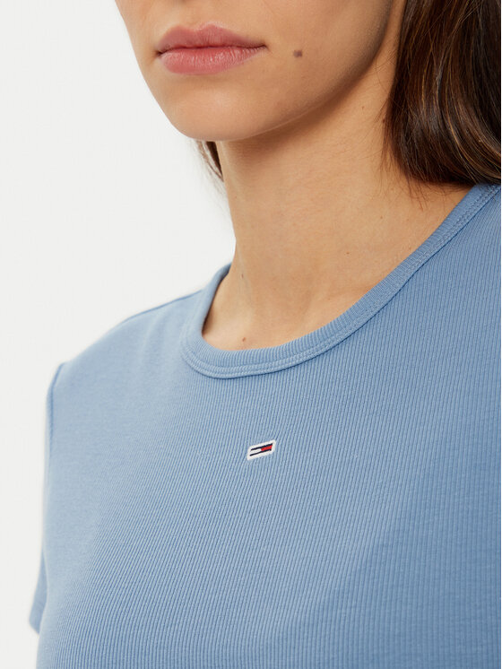 Tommy Jeans Tommy Jeans T-särk Essential DW0DW17383 Sinine Slim Fit