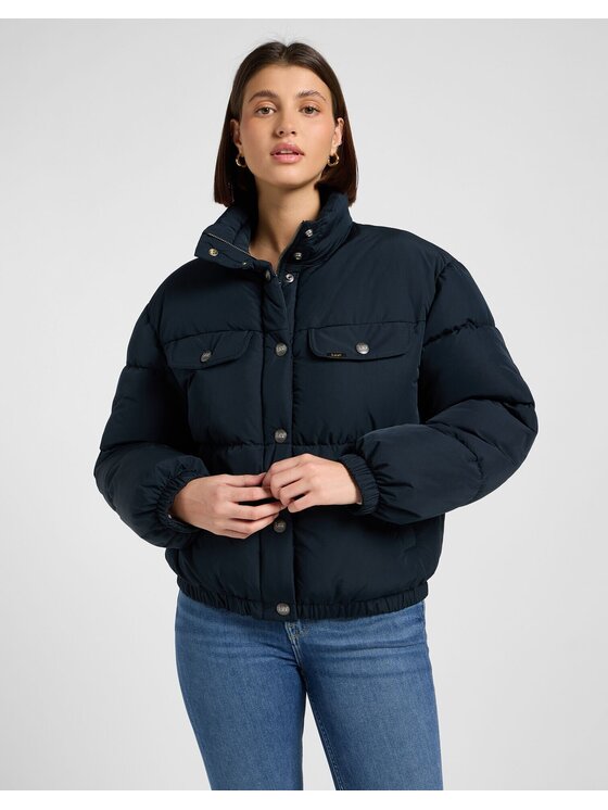 Lee Lee Kurtka puchowa RIDER PUFFER JACKET Czarny Regular Fit