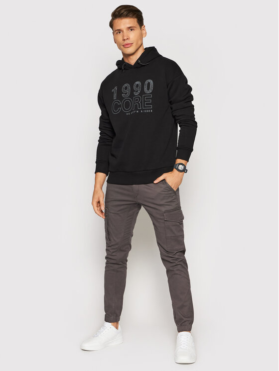 Felpa Thad 12193653 Nero Relaxed Fit