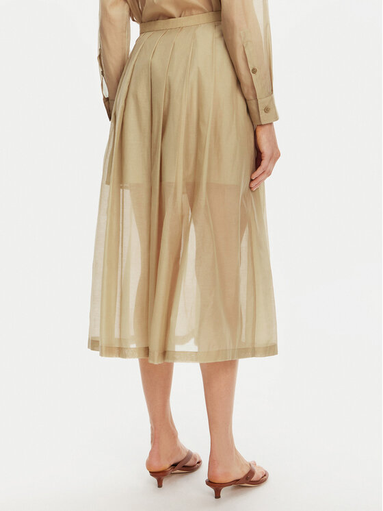 Marella Marella Gonna a trapezio Cubano 2513101015 Beige Regular Fit