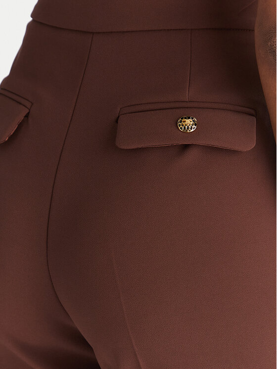 Elisabetta Franchi Elisabetta Franchi Bavlnené nohavice PA-141-57E2-V420 Hnedá Regular Fit