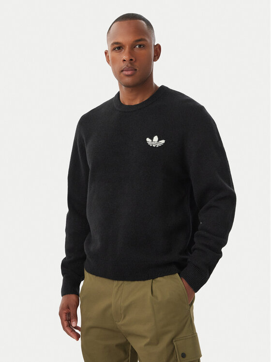 adidas Пуловер Trefoil Essentials KS4891 Черен Regular Fit