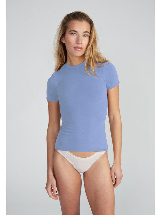 Style Republic Style Republic T-Shirt Shortsleeve Basic Niebieski jasny Curvy Fit