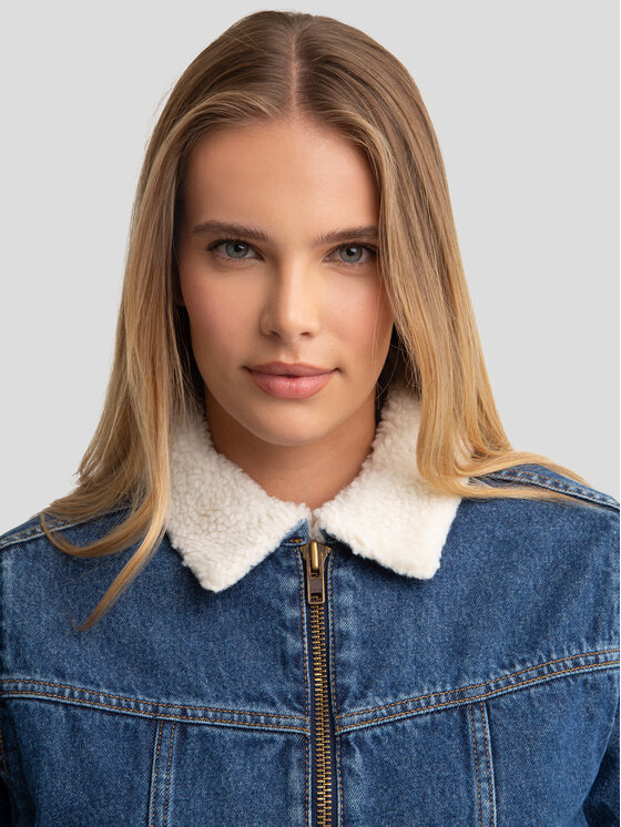 BIG STAR BIG STAR Kurtka jeansowa FREYA Granatowy Basic Fit
