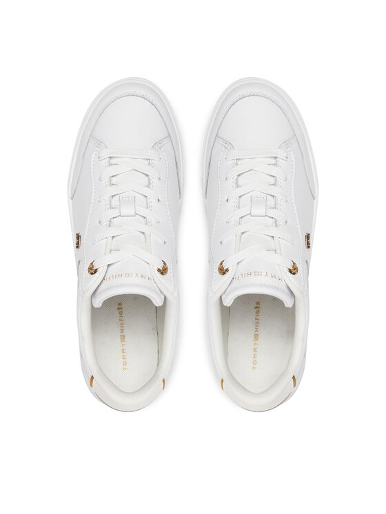 Tommy Hilfiger Tommy Hilfiger Laisvalaikio batai Essential Chic Court Sneaker FW0FW08322 Balta