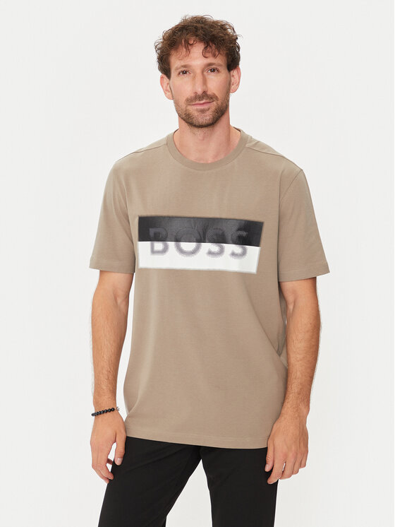 Boss Majica Tee 9 50512998 Bež Regular Fit