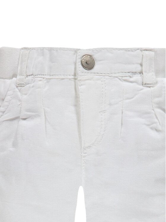 Kanz Kanz Szorty materiałowe 1712915-1000 Biały Basic Fit